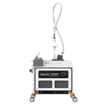 Horizontal diode laser hair removal machine