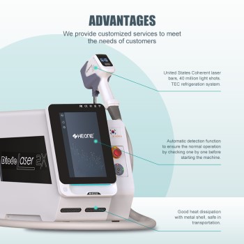 Portable diode laser hair removal machine
